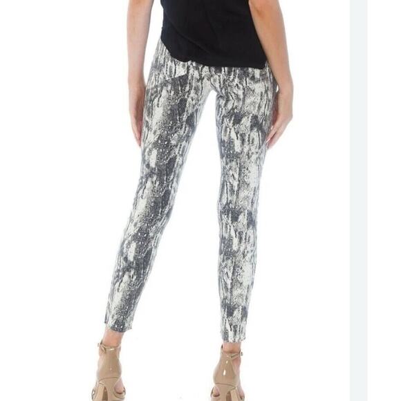 Pistola Revolve Snake Skin Print Skinny Stretchy Raw Hem Jeans 24 Edgy Statement - Picture 4 of 13
